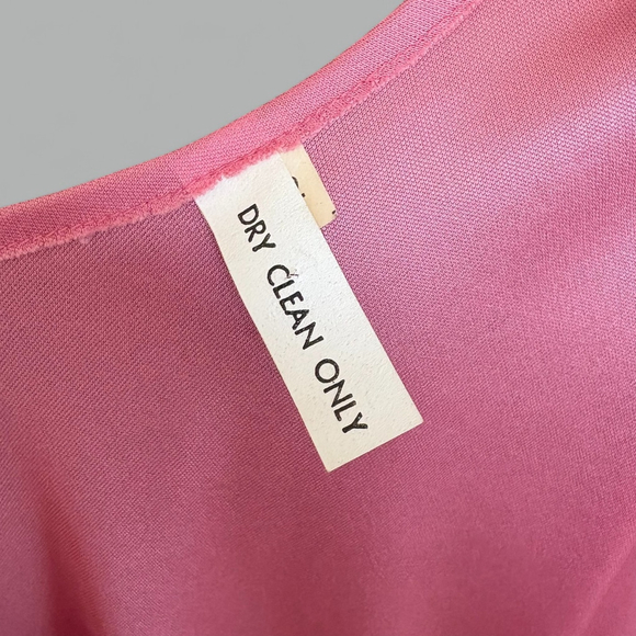 Vintage 70s Pink Lace Cap Sleeve Robe One Size - Picture 8 of 12